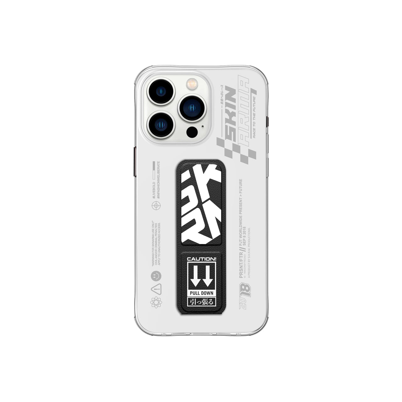 iPhone 15 Pro Max Kılıf SkinArma Standlı Şeffaf Tasarımlı Apex Kılıf
