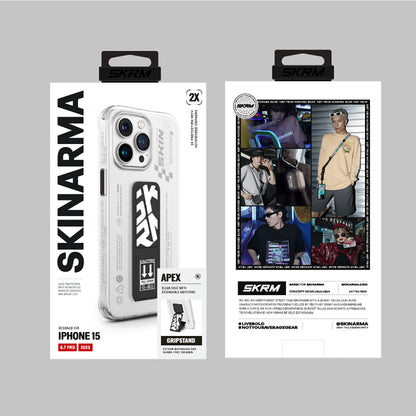 iPhone 15 Pro Max Kılıf SkinArma Standlı Şeffaf Tasarımlı Apex Kılıf