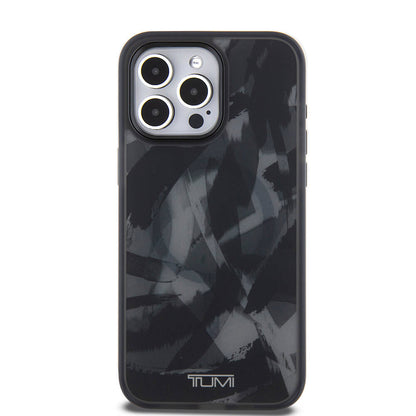 iPhone 15 Pro Max Kılıf TUMI Orijinal Lisanslı M-safe Şarj Özellikli Buzlanmış Saydam Fırça Kamuflajı Desenli Kılıf
