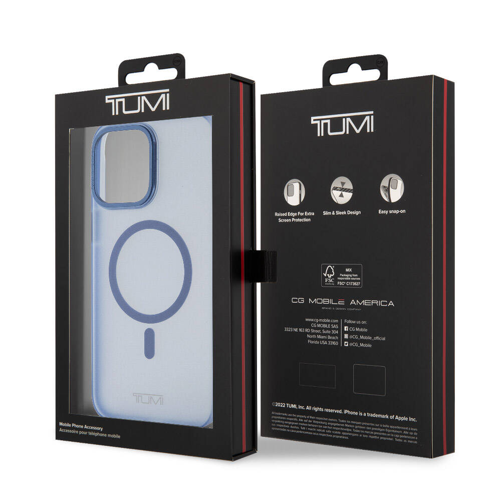 iPhone 15 Pro Max Kılıf TUMI Orijinal Lisanslı M-safe Şarj Özellikli Buzlu Mat Kılıf