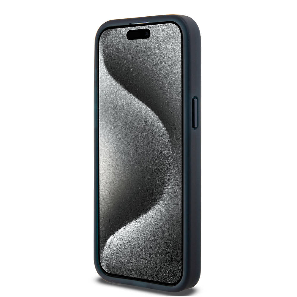 iPhone 15 Pro Max Kılıf TUMI orijinal Lisanslı M-safe Şarj Özellikli Buzlanmış Saydam Fırça Kamuflajı Desenli Kılıf