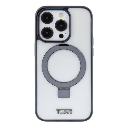 iPhone 15 Pro Max Kılıf TUMI orijinal Lisanslı M-safe Şarj Özellikli Metal Logolu Ring Standlı Silikon Kılıf