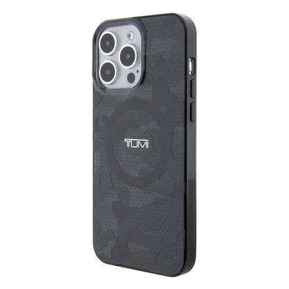 iPhone 15 Pro Max Kılıf TUMI orijinal Lisanslı M-safe Şarj Özellikli PC TPU Çift Katmanlı Kamuflaj Desenli Kılıf