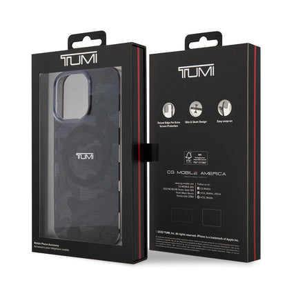 iPhone 15 Pro Max Kılıf TUMI orijinal Lisanslı M-safe Şarj Özellikli PC TPU Çift Katmanlı Kamuflaj Desenli Kılıf