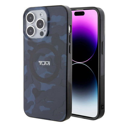 iPhone 15 Pro Max Kılıf TUMI orijinal Lisanslı M-safe Şarj Özellikli PC TPU Çift Katmanlı Kamuflaj Desenli Kılıf