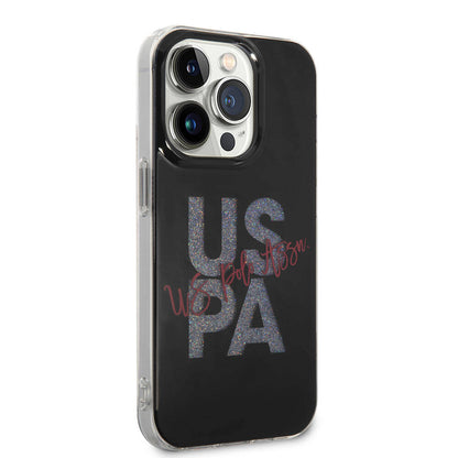 iPhone 15 Pro Max Kılıf U.S. Polo Assn. Orijinal Lisanslı Simli Parlak Alfabe Tasarım Kılıf