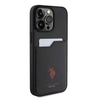 iPhone 15 Pro Max Kılıf U.S. Polo Assn. Orijinal Lisanslı Baskı Logolu PU Kartlıklı Kılıf