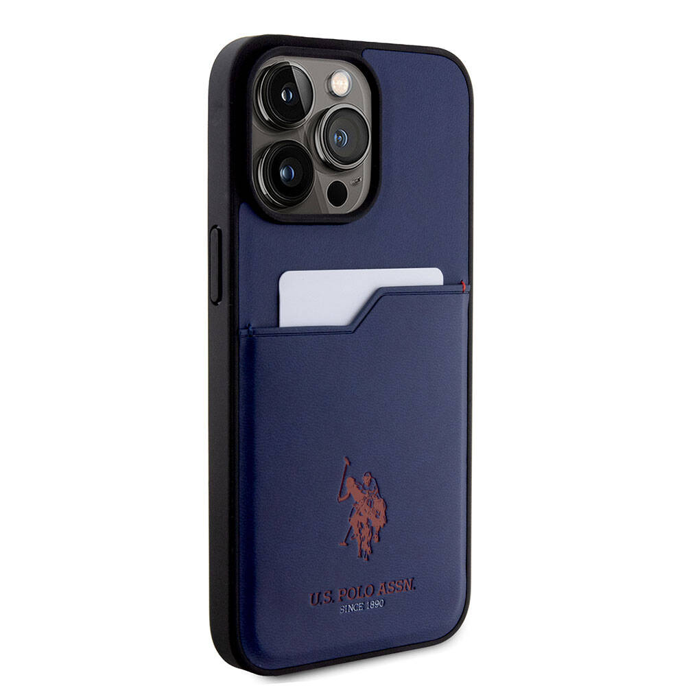 iPhone 15 Pro Max Kılıf U.S. Polo Assn. Orijinal Lisanslı Baskı Logolu PU Kartlıklı Kılıf