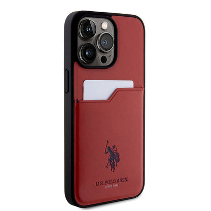 iPhone 15 Pro Max Kılıf U.S. Polo Assn. Orijinal Lisanslı Baskı Logolu PU Kartlıklı Kılıf