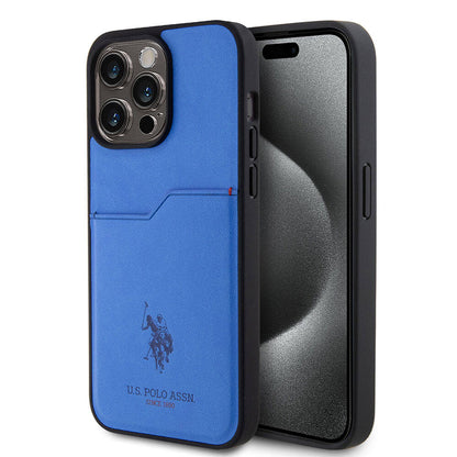 iPhone 15 Pro Max Kılıf U.S. Polo Assn. Orijinal Lisanslı Baskı Logolu PU Kartlıklı Kılıf