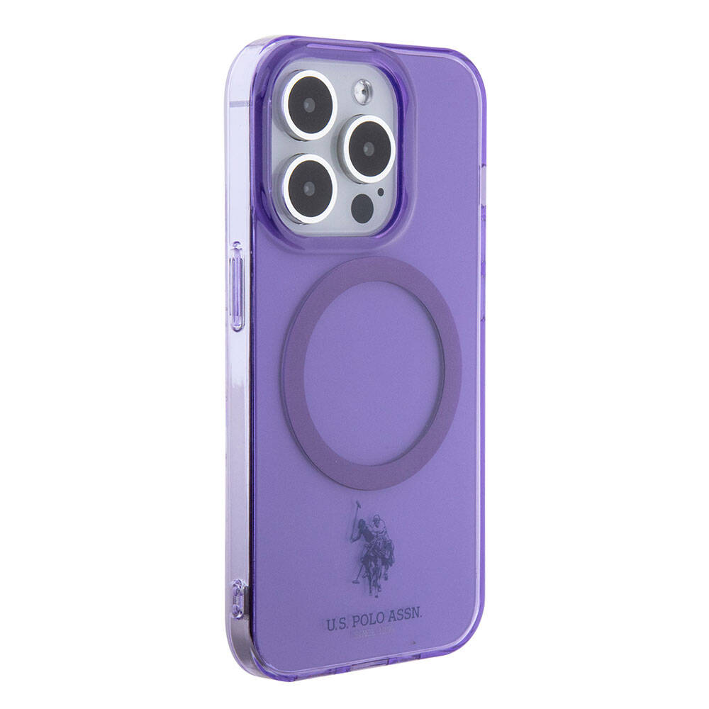 iPhone 15 Pro Max Kılıf U.S. Polo Assn. orijinal Lisanslı M-safe Şarj Özellikli Transparan Tasarım Kılıf