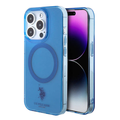 iPhone 15 Pro Max Kılıf U.S. Polo Assn. orijinal Lisanslı M-safe Şarj Özellikli Transparan Tasarım Kılıf