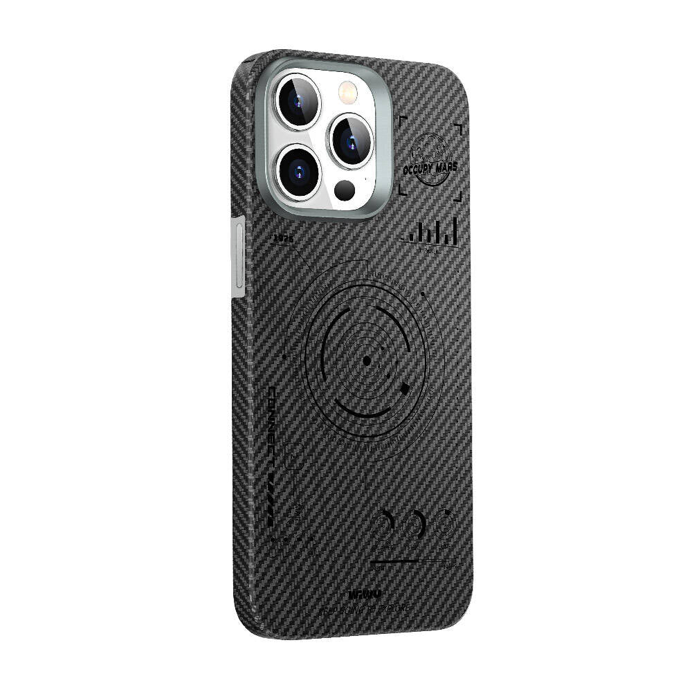iPhone 15 Pro Max Kılıf Wiwu HHX-016 Karbon Fiber 600D Mars Kılıf