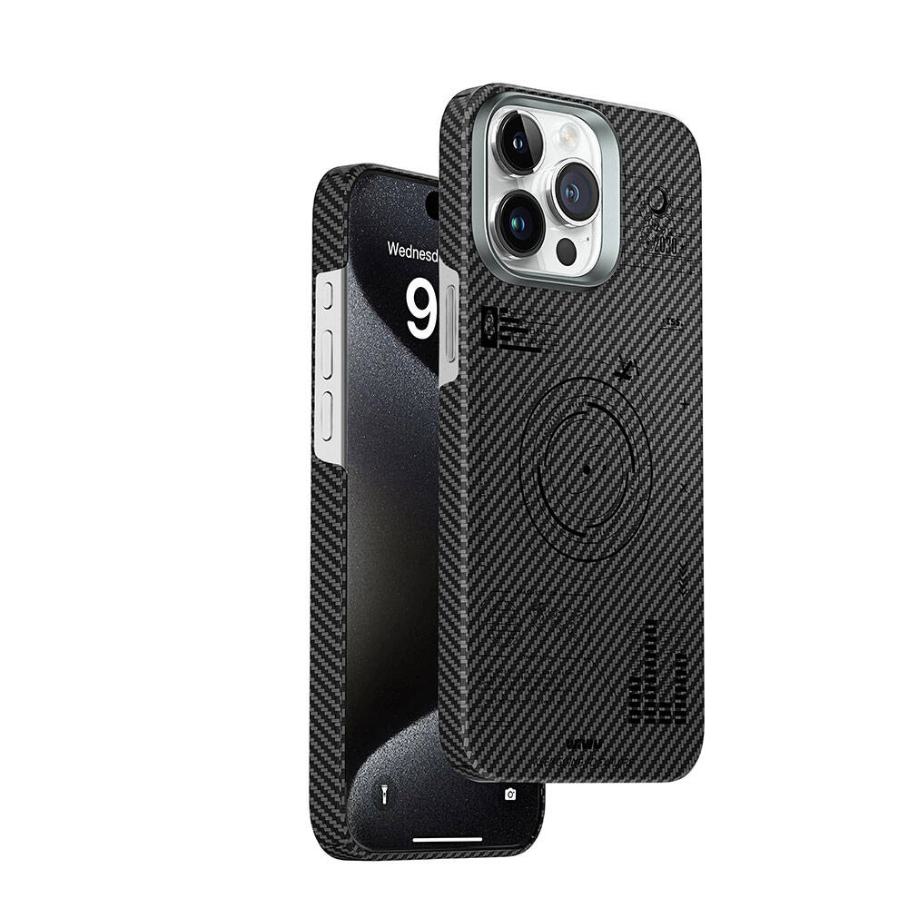 iPhone 15 Pro Max Kılıf Wiwu KJZ-017 Karbon Fiber 600D Explore Kevlar Kılıf