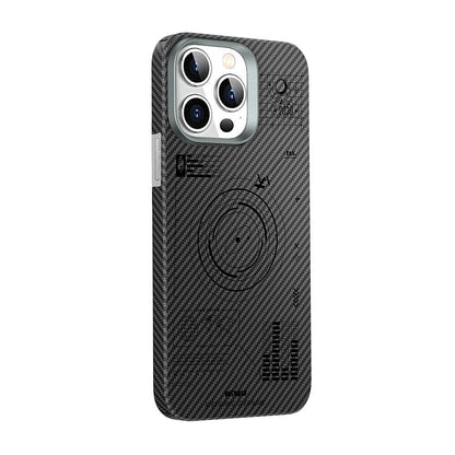 iPhone 15 Pro Max Kılıf Wiwu KJZ-017 Karbon Fiber 600D Explore Kevlar Kılıf