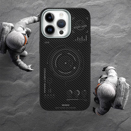 iPhone 15 Pro Max Kılıf Wiwu KJZ-017 Karbon Fiber 600D Explore Kevlar Kılıf