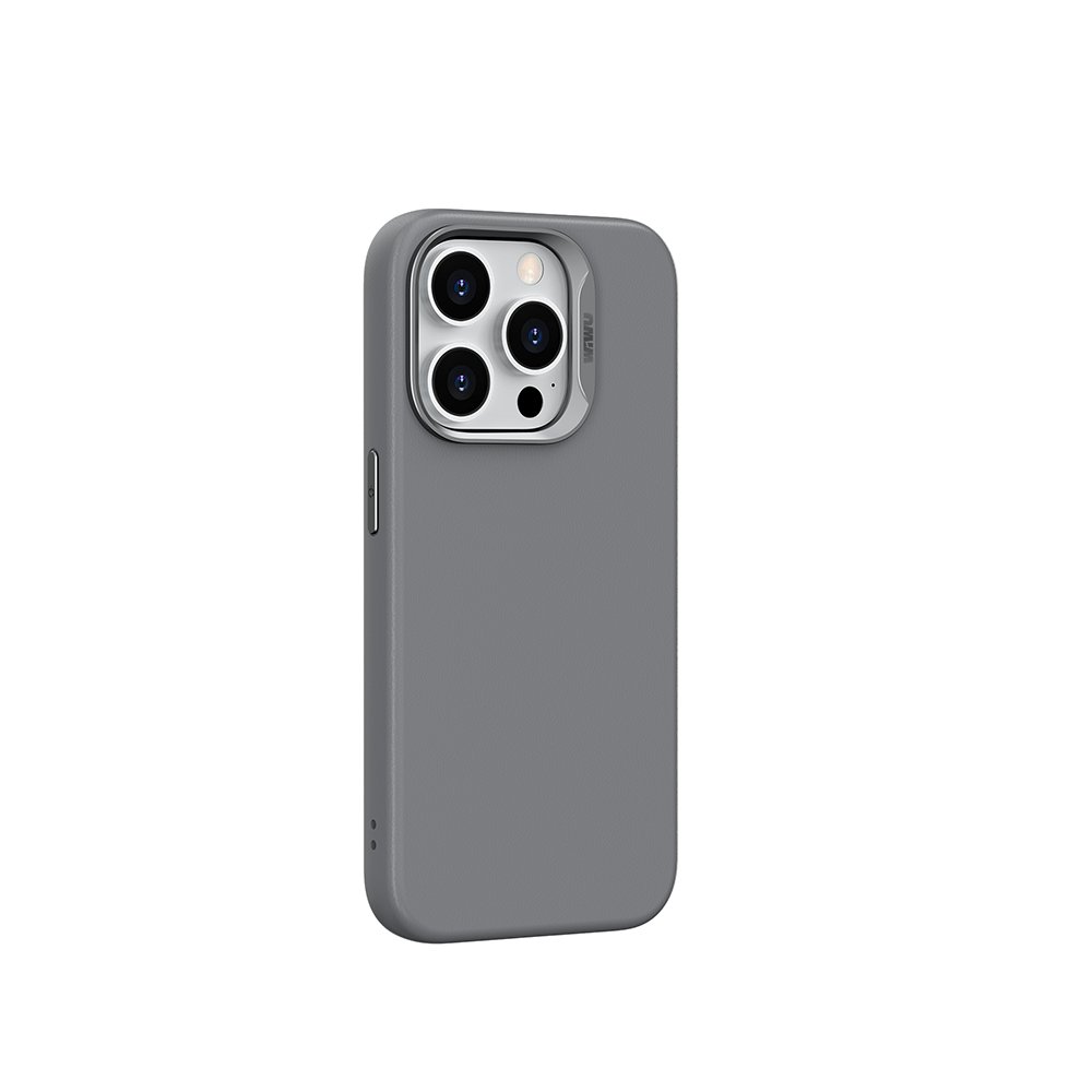 iPhone 15 Pro Max Kılıf Wiwu SP-019 M-safe Şarj Özellikli Vegan Leather Deri Kılıf