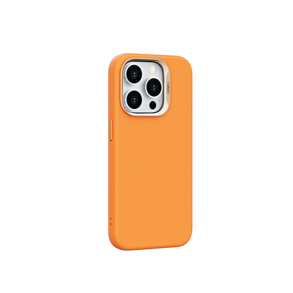 iPhone 15 Pro Max Kılıf Wiwu SP-019 M-safe Şarj Özellikli Vegan Leather Deri Kılıf