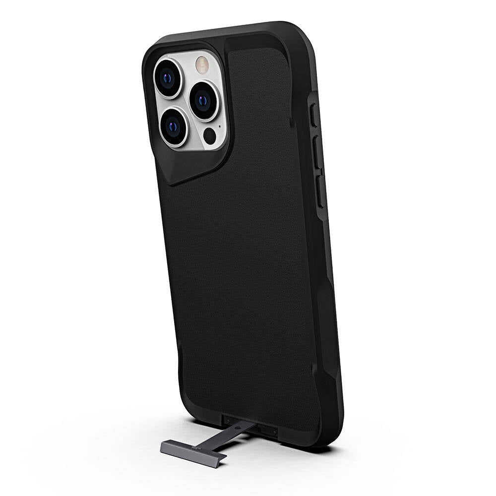 iPhone 15 Pro Max Kılıf Zore Airbag Kenarlı T-Max Mat Standlı Kılıf