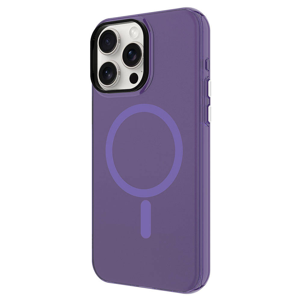 iPhone 15 Pro Max Kılıf Zore M-safe Şarj Özellikli Buzlu Transparan C-Pro Sert Kılıf