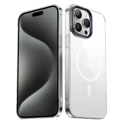 iPhone 15 Pro Max Kılıf Zore Wireless Şarj Özellikli Şeffaf G-Glass Kılıf