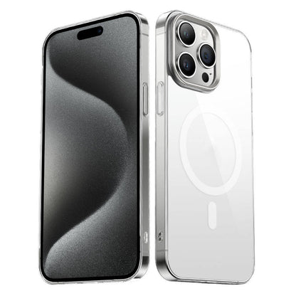 iPhone 15 Pro Max Kılıf Zore Wireless Şarj Özellikli Şeffaf G-Glass Kılıf