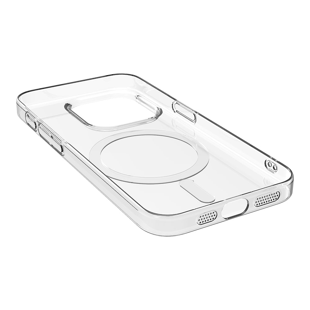 iPhone 15 Pro Max Kılıf Zore M-safe Şarj Özellikli Şeffaf Tek Kamera Çerçeveli Porto Kılıf