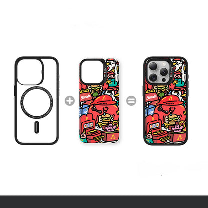 iPhone 15 Pro Max M-safe Şarj Özellikli Casebang Ahhey Serisi Arka Panel