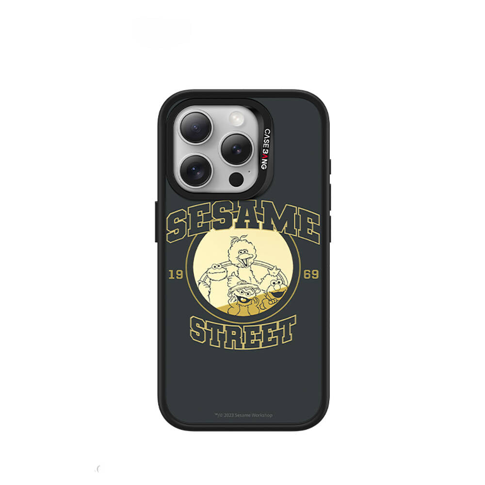 iPhone 15 Pro Max M-safe Şarj Özellikli Casebang Sesame Street Serisi Mıknatıslı Arka Panel