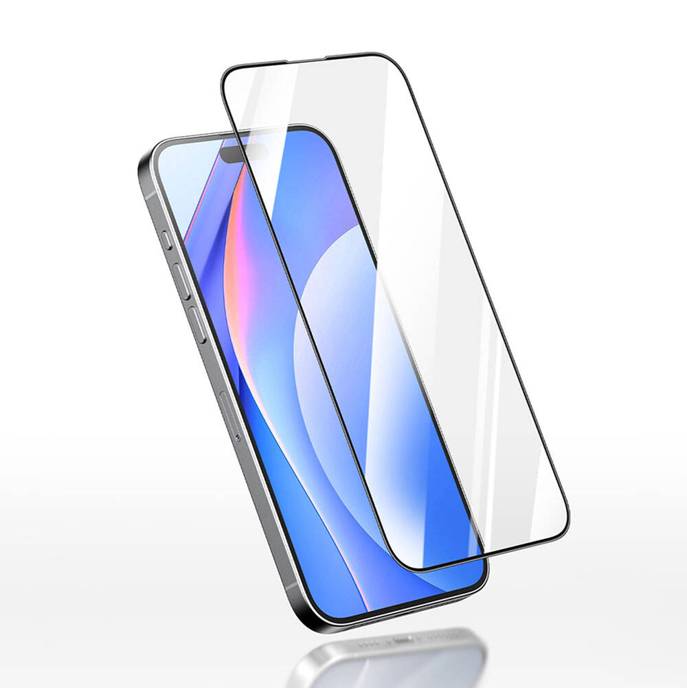 iPhone 15 Pro Max Recci RSP-A05SD 3D HD Full Transparan Temperli Cam Ekran Koruyucu
