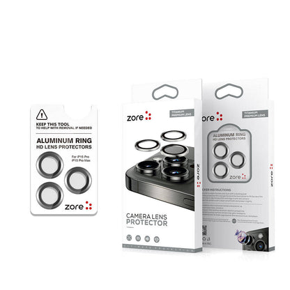 iPhone 15 Pro Max Zore Safir CL-15 Parmak İzi Bırakmayan Anti-Reflective Kamera Lens Koruyucu