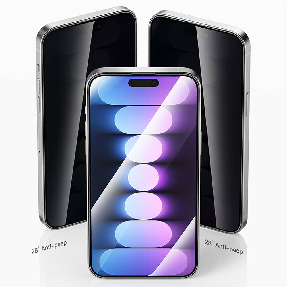 iPhone 15 Pro Recci RSP-A17AP Privacy Temperli Cam Ekran Koruyucu