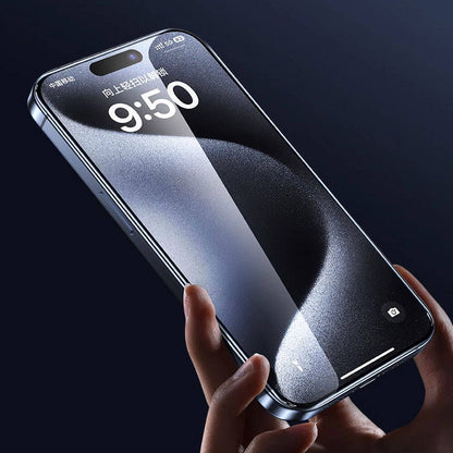 iPhone 15 Pro Wiwu GT-008 Polimer Oleofobik Kaplama Şeffaf Pürüzsüz Temperli Cam Ekran Koruyucu 10'lu Paket