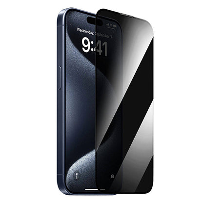 iPhone 15 Pro Wiwu GT-011 Anti-Bakteriyel Özellikli Polimer Oleofobik Kaplama Temperli Privacy Cam Ekran Koruyucu