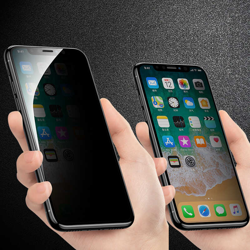 iPhone 15 Pro Zore Anti-Dust Privacy Temperli Ekran Koruyucu