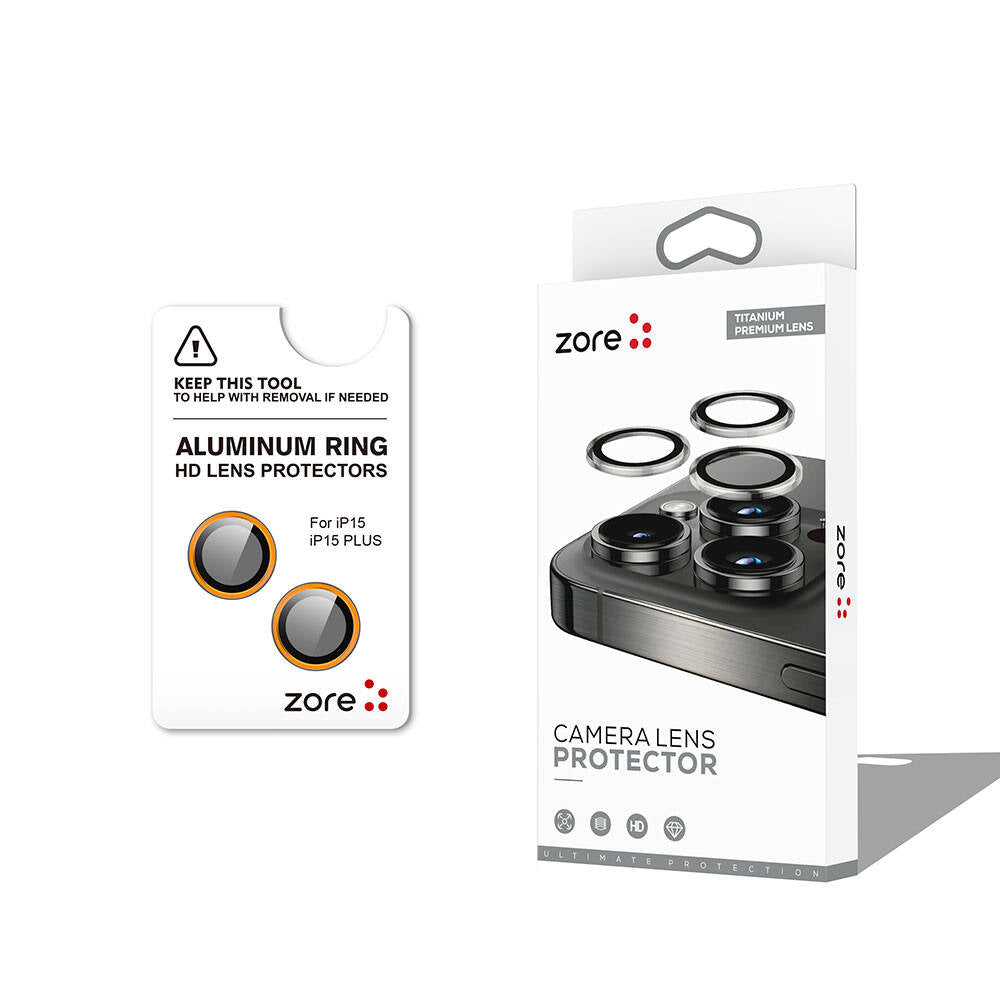 iPhone 15 Zore CL-12 Premium Safir Parmak İzi Bırakmayan Anti-Reflective Kamera Lens Koruyucu