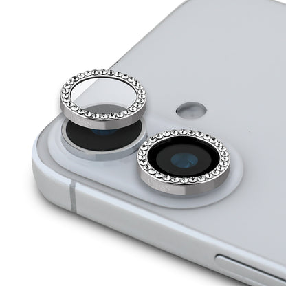 iPhone 16 Guess Orijinal Lisanslı Rhinestone Ekran Koruyucu + Lens Koruyucu 2in1 Aksesuar Seti