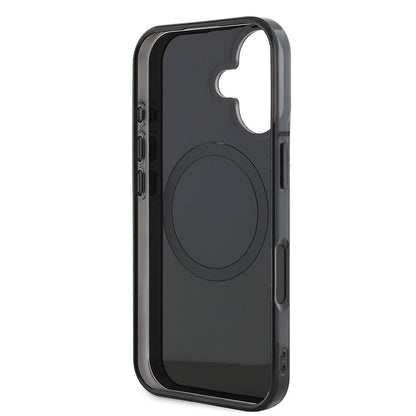 iPhone 16 Kılıf AMG Orijinal Lisanslı M-safe Şarj Özellikli Çift Katmanlı Kırmızı Çapraz Çizgili Kılıf