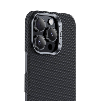 iPhone 16 Kılıf Benks M-safe Şarj Özellikli Magnetik ArmorAir 600D Kevlar Fiber Kılıf