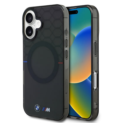 iPhone 16 Kılıf BMW Magsafe Şarj Özellikli Transparan M Dizayn Orijinal Lisanslı Kılıf
