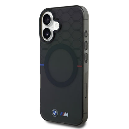iPhone 16 Kılıf BMW Magsafe Şarj Özellikli Transparan M Dizayn Orijinal Lisanslı Kılıf
