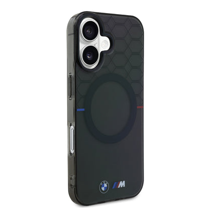 iPhone 16 Kılıf BMW Magsafe Şarj Özellikli Transparan M Dizayn Orijinal Lisanslı Kılıf