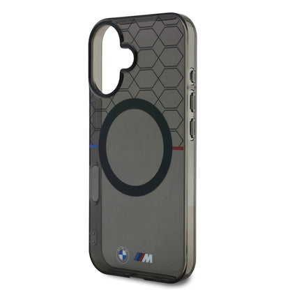 iPhone 16 Kılıf BMW Magsafe Şarj Özellikli Transparan M Dizayn Orijinal Lisanslı Kılıf