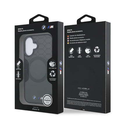 iPhone 16 Kılıf BMW Magsafe Şarj Özellikli Transparan M Dizayn Orijinal Lisanslı Kılıf