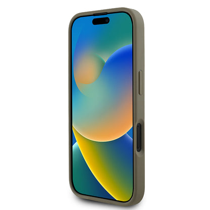 iPhone 16 Kılıf DKNY orijinal Lisanslı M-safe Şarj Özellikli 3D Yazılı Grid Pattern Kılıf