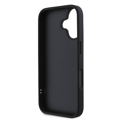 iPhone 16 Kılıf DKNY Orjinal Lisanslı Kapitone Tasarımlı Metal Logolu Deri Kılıf
