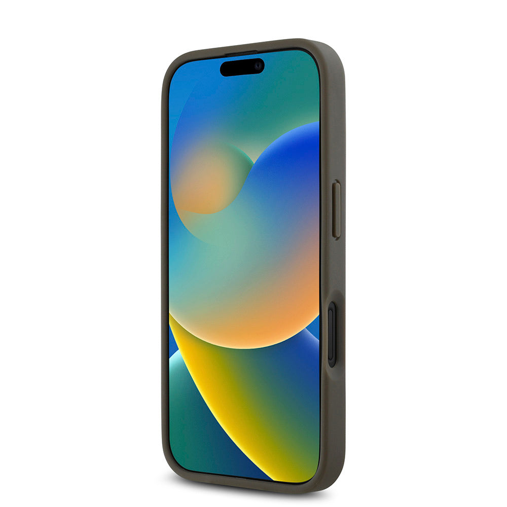 iPhone 16 Kılıf DKNY Orjinal Lisanslı M-safe Şarj Özellikli 3D Yazılı Repeat Pattern Kılıf