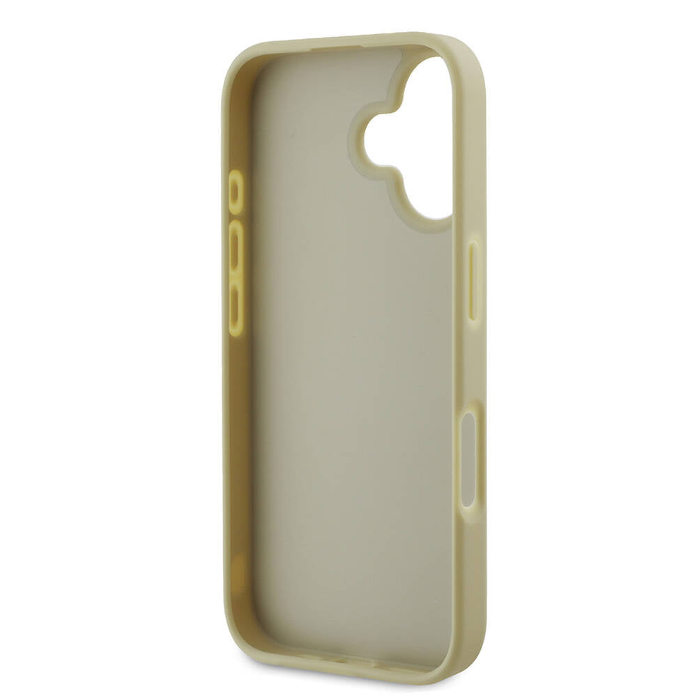 iPhone 16 Kılıf Guess Orijinal Lisanslı 4G Büyük Metal Logolu Glitter Kılıf