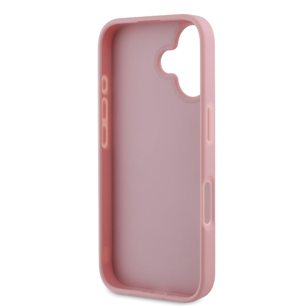 iPhone 16 Kılıf Guess Orijinal Lisanslı 4G Büyük Metal Logolu Glitter Kılıf