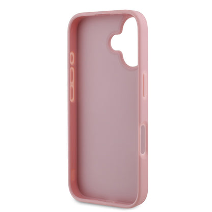 iPhone 16 Kılıf Guess Orijinal Lisanslı 4G Büyük Metal Logolu Glitter Kılıf